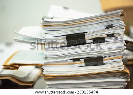 Big business paper pile