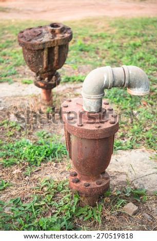 Old pressure gauge tube of water