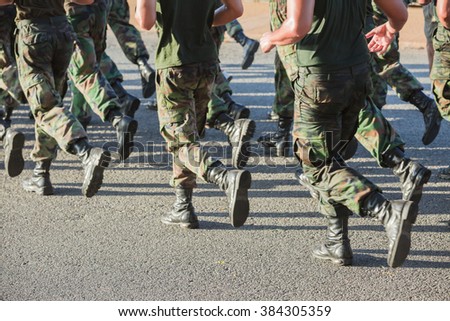 Army soldier running