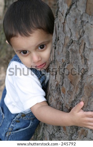 Tree Hugging Child