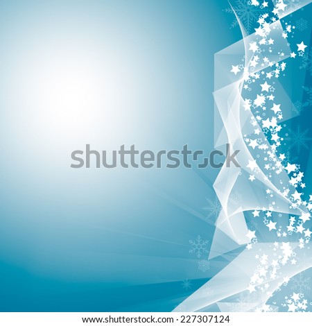 Abstract background with stars and snowflakes