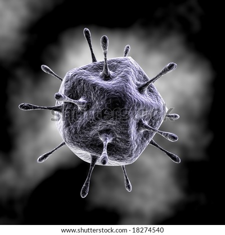 A generic virus. Great for medical presentations commercials and diagrams.