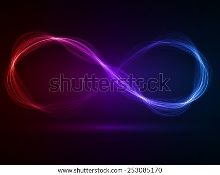 infinity energy waves loop (red,violet and blue colored,wide waves version)
