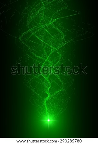 magic sparkle swarm.(vertical,green version)