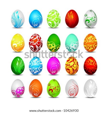 easter eggs pictures to color. twenty color easter eggs