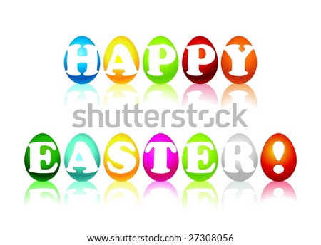 happy easter pictures to colour. stock photo : color easter