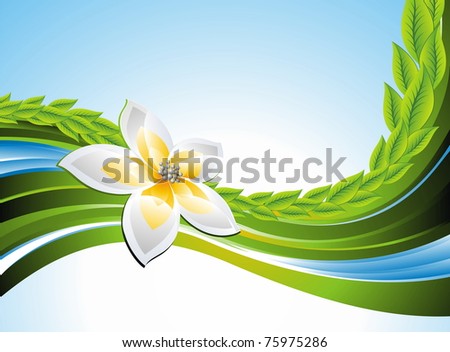 Background On A Spring Theme With Flower. Stock Photo 75975286
