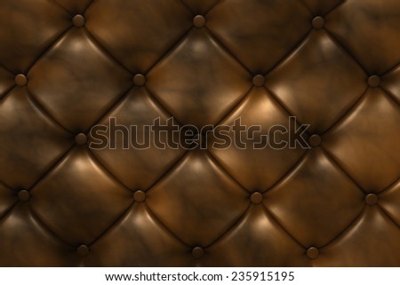 Brown leather furniture close up