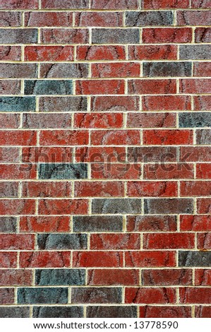 Abstract of colorful brick wall