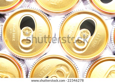 empty beer cans background