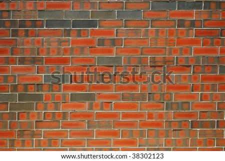 the all weathered red brick-wall