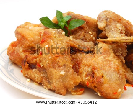 An chicken wing food