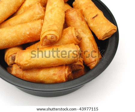 appetizer with egg-rolls