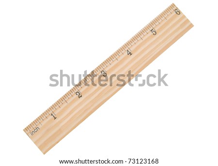 2 6 inches on ruler. 3 6 inches on ruler. stock photo : A 6 inch school