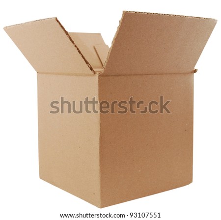 A new corrugated box isolated white