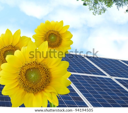 Solar panels: in cleaning environment background