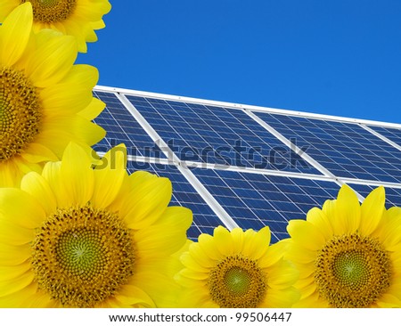 Solar energy panels background