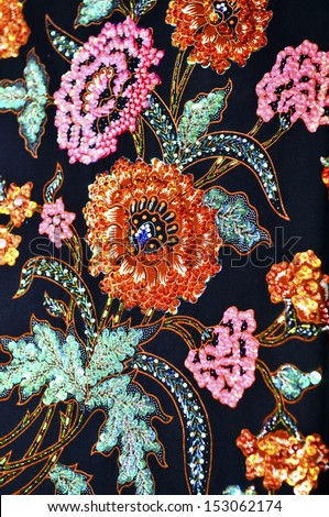 Multicolored batik textile Multicolored batik textile