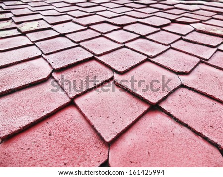 Roof tile texture in temple Thailand