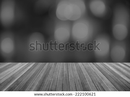 wood textured backgrounds in a room interior on black and white abstract bokeh background