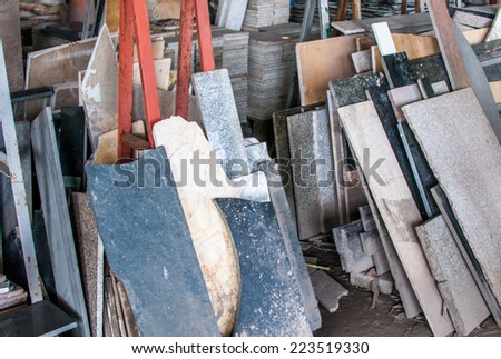 pile of granite - design marble collection old scratches construction strong texture industrial