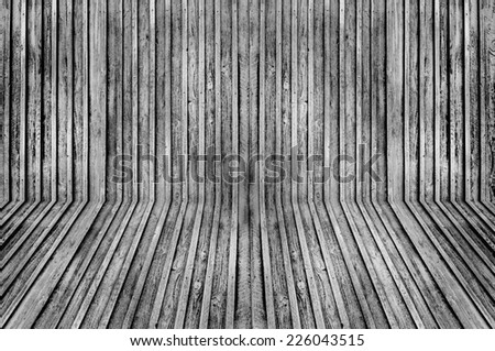 wood room interior design - grunge aged old antique wooden wall floor frame exterior panel timber material texture background black and white