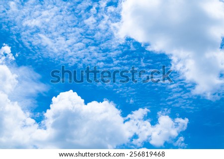 blue sky and clouds - bright heavenly beauty peaceful weather summer white daylight
