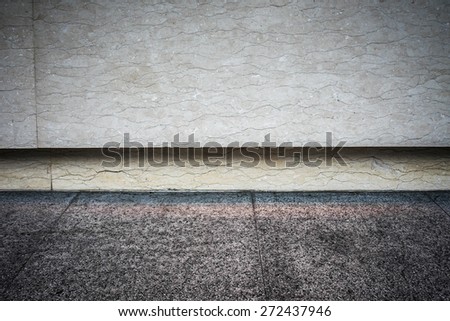 grunge cement floor and granite wall - room dirty grungy space