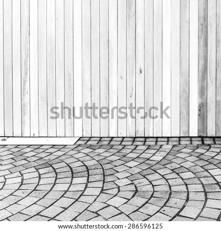 wooden wall and rock stone design floor - room many natural hard strong classic exterior surface grey background