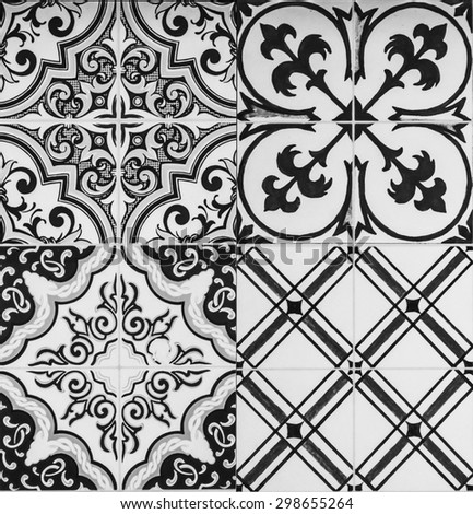 sample of ceramic tile texture - collage design wall bathroom indoor outdoor handcraft pattern background