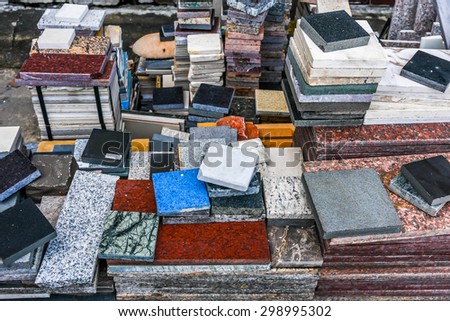 pile of marble texture - granite layers design gray stone slab surface grain rock backdrop layout industry construction