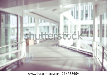 blurred background modern hospital - corridor hallway