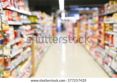 blurred background - supermarket