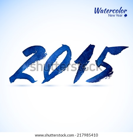 Calligraphy 2015 Happy New Year sign Calligraphy 2015 Happy New Year sign