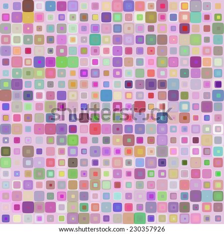Abstract mosaic background of colored squares with rounded corners for design.  multicolor gamma. .