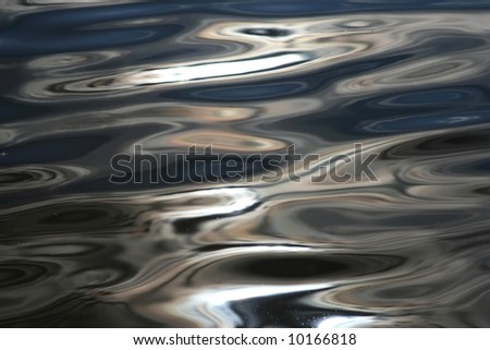 Water with metal patches of light