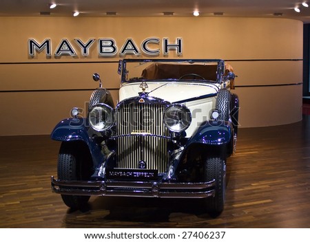 stock photo GENEVA MARCH 7 Maybach Zeppelin on display at the 79th 