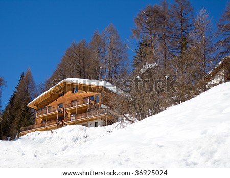 Winter holiday house in Davos, Graubuenden, Switzerland