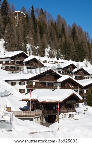 Winter holiday house in Davos, Graubuenden, Switzerland