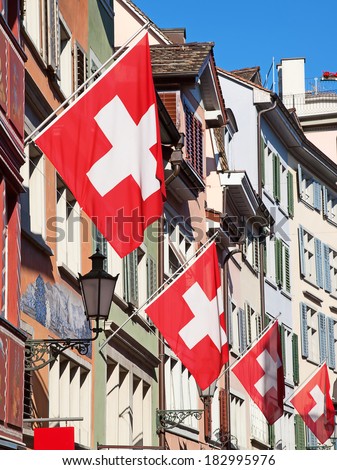 Swiss National Day on August 1 in Zurich, Switzerland.