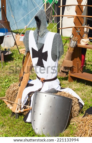 Knight armor on display during tournament reconstruction