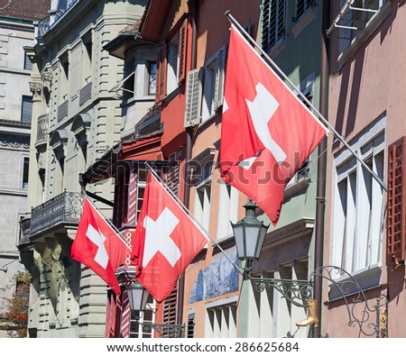 Swiss National Day on August 1 in Zurich, Switzerland.