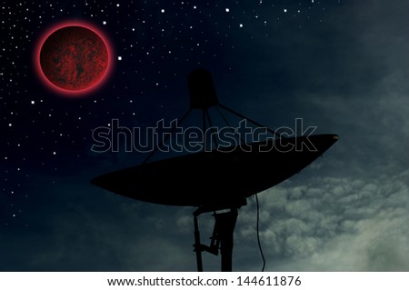 Satellite dish and star