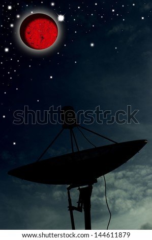 Satellite dish and star