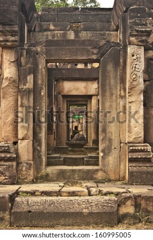 Ancient buildings,(Prasat Ta Muen) in Thailand, (Surin province)