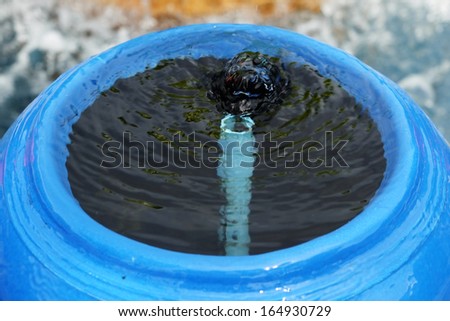 Water is life, in blister blue