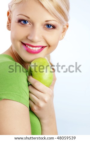 stock-photo-bright-portrait-of-very-cute-woman-holding-green-apple-48059539.jpg