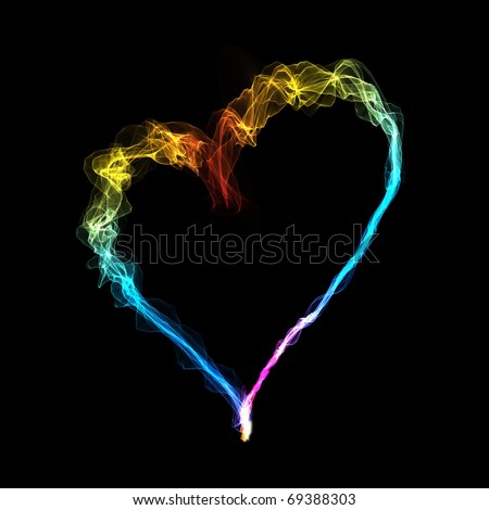 color smoke heart