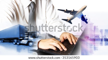 airline airplane flight path travel plans.freight cargo plane in transport and import-export commercial logistic ,shipping business industry