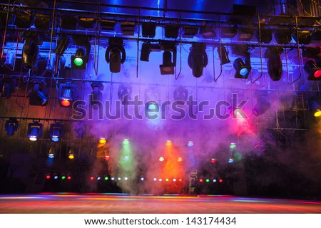 Stage Lights On A Console, Smoke